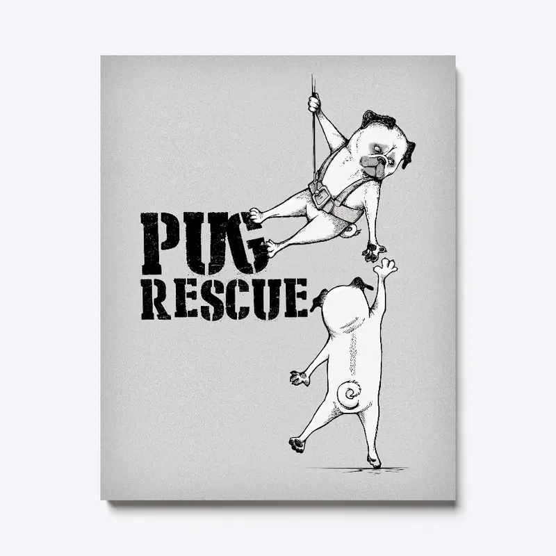 Pug Rescue Canvas Print